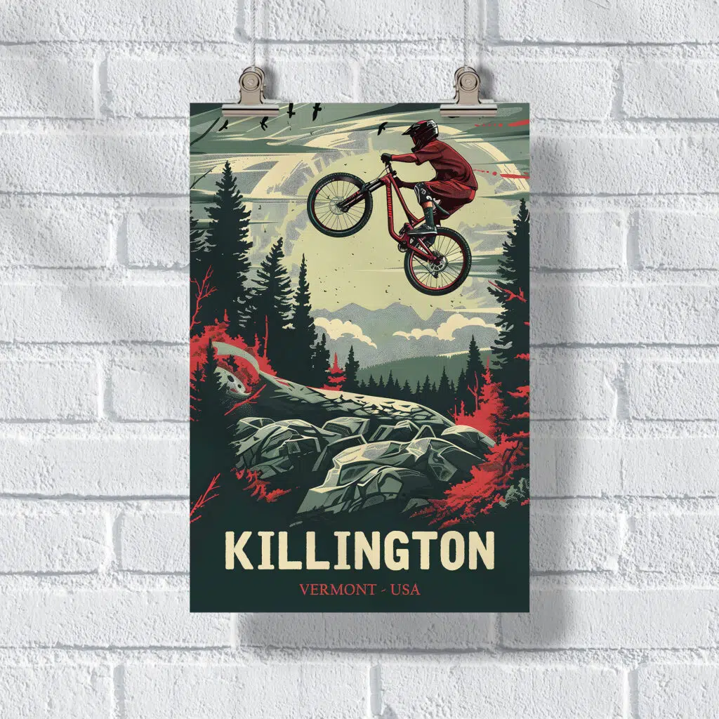 Killington Bike Park Airborne Adventure Poster UnitedWorldMemories