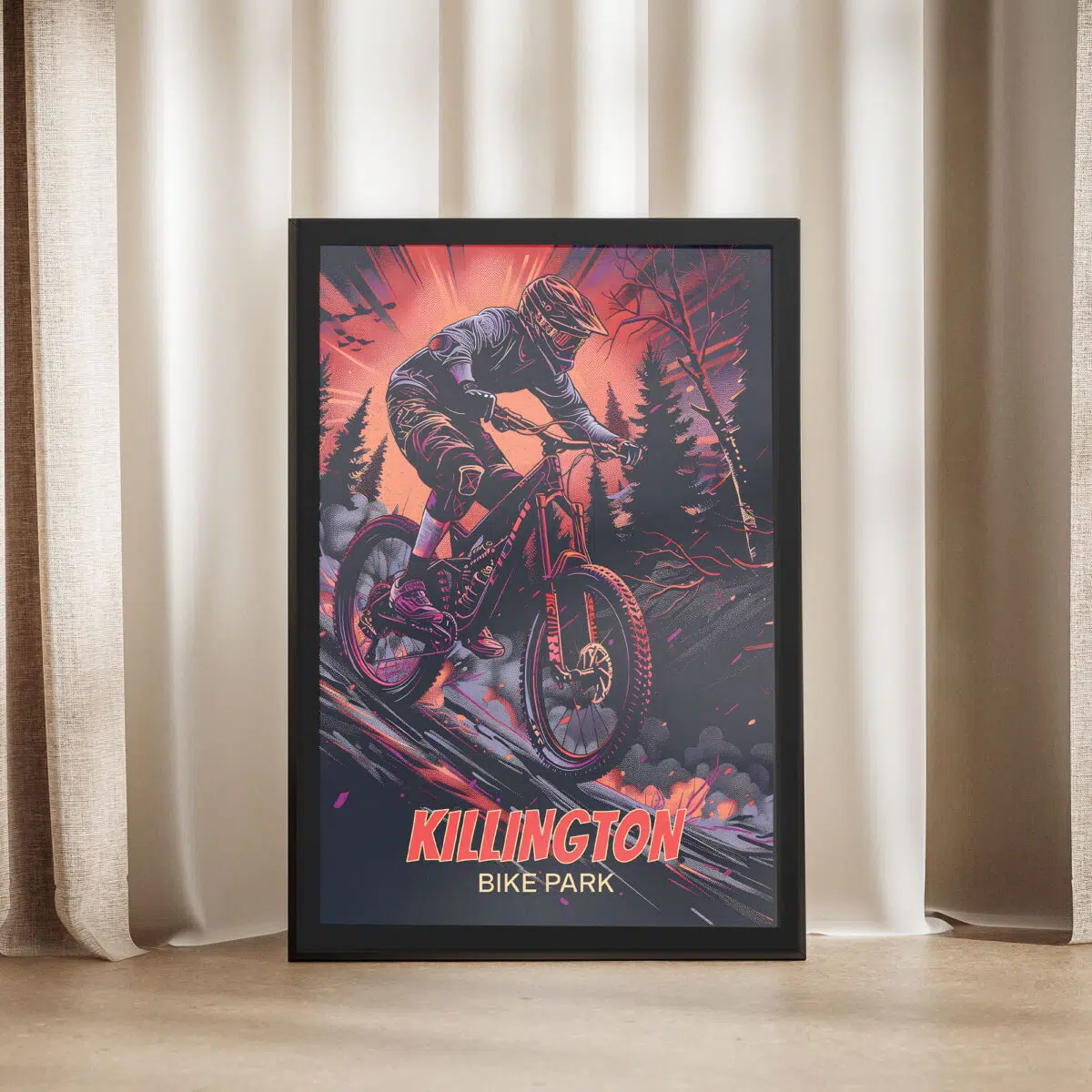 Killington Bike Park Extreme Framed Poster UnitedWorldMemories