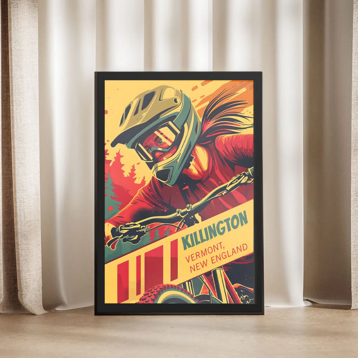 Killington Bike Park Trail Goddess Framed Poster UnitedWorldMemories