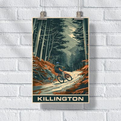 Killington Bike Park Woodland Adventure Poster UnitedWorldMemories