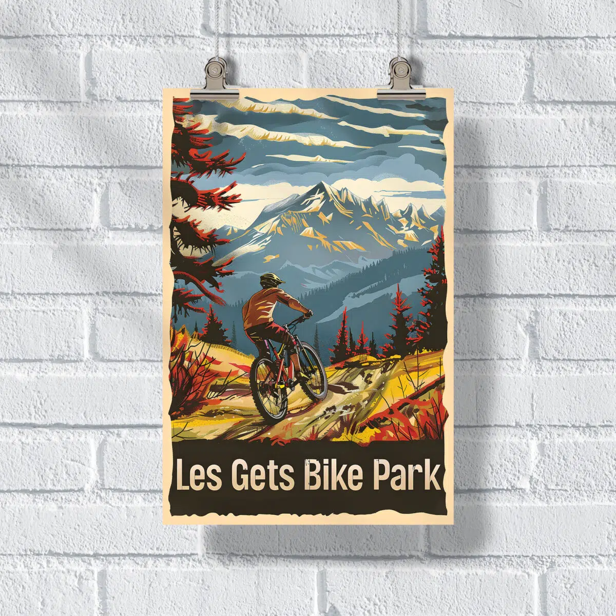 Les Gets Bike Park Alpine Adventure Poster UnitedWorldMemories