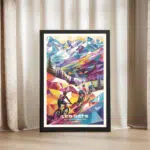 Les Gets Bike Park Alpine Thrills Framed Poster UnitedWorldMemories