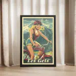 Les Gets Bike Park Pin Up Ride Framed Poster UnitedWorldMemories