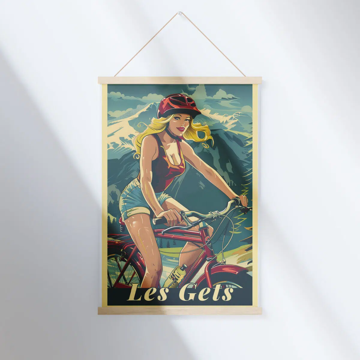 Les Gets Bike Park Pin Up Ride Hanger Poster UnitedWorldMemories