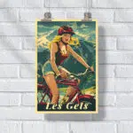 Les Gets Bike Park Pin Up Ride Poster UnitedWorldMemories