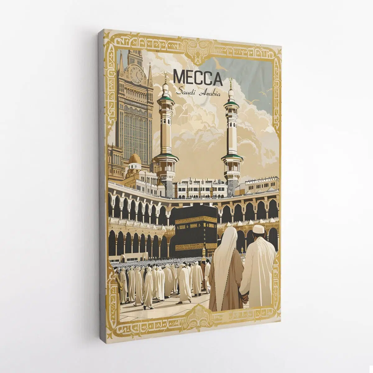 Mecca Abraj Al Bait Clock Tower Canvas UnitedWorldMemories