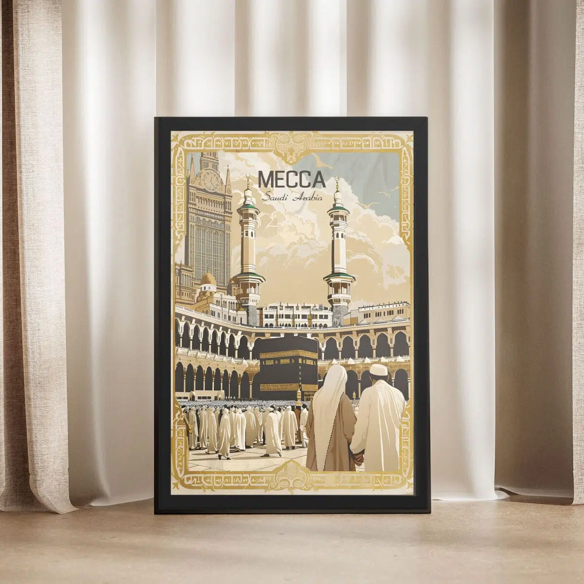 Mecca Abraj Al Bait Clock Tower Framed Poster UnitedWorldMemories