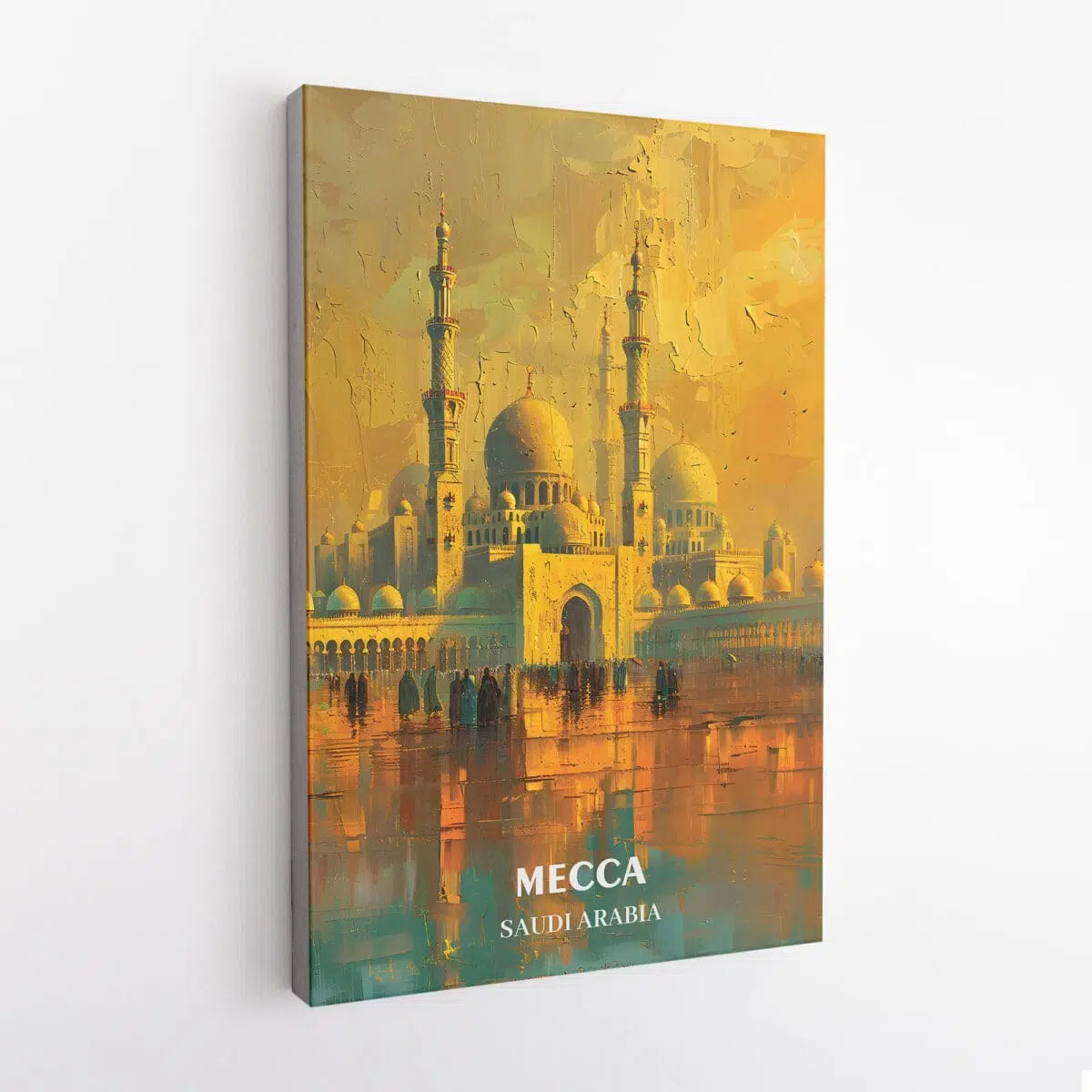 Mecca Abraj Grand Mosque Picturesque Sunrise Canvas UnitedWorldMemories