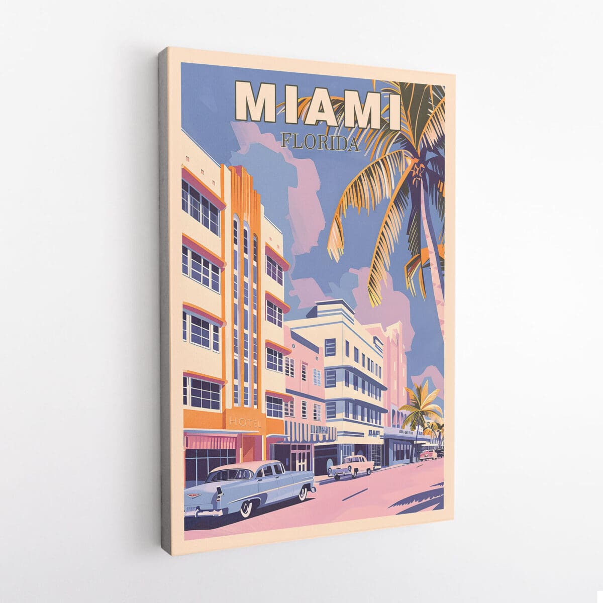 Miami Art Deco Glamour Canvas UnitedWorldMemories