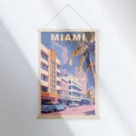 Miami Art Deco Glamour Hanger Poster UnitedWorldMemories