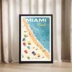 Miami Beach Framed Poster UnitedWorldMemories