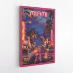 Miami Neon Nights Canvas UnitedWorldMemories