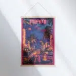 Miami Neon Nights Hanger Poster UnitedWorldMemories