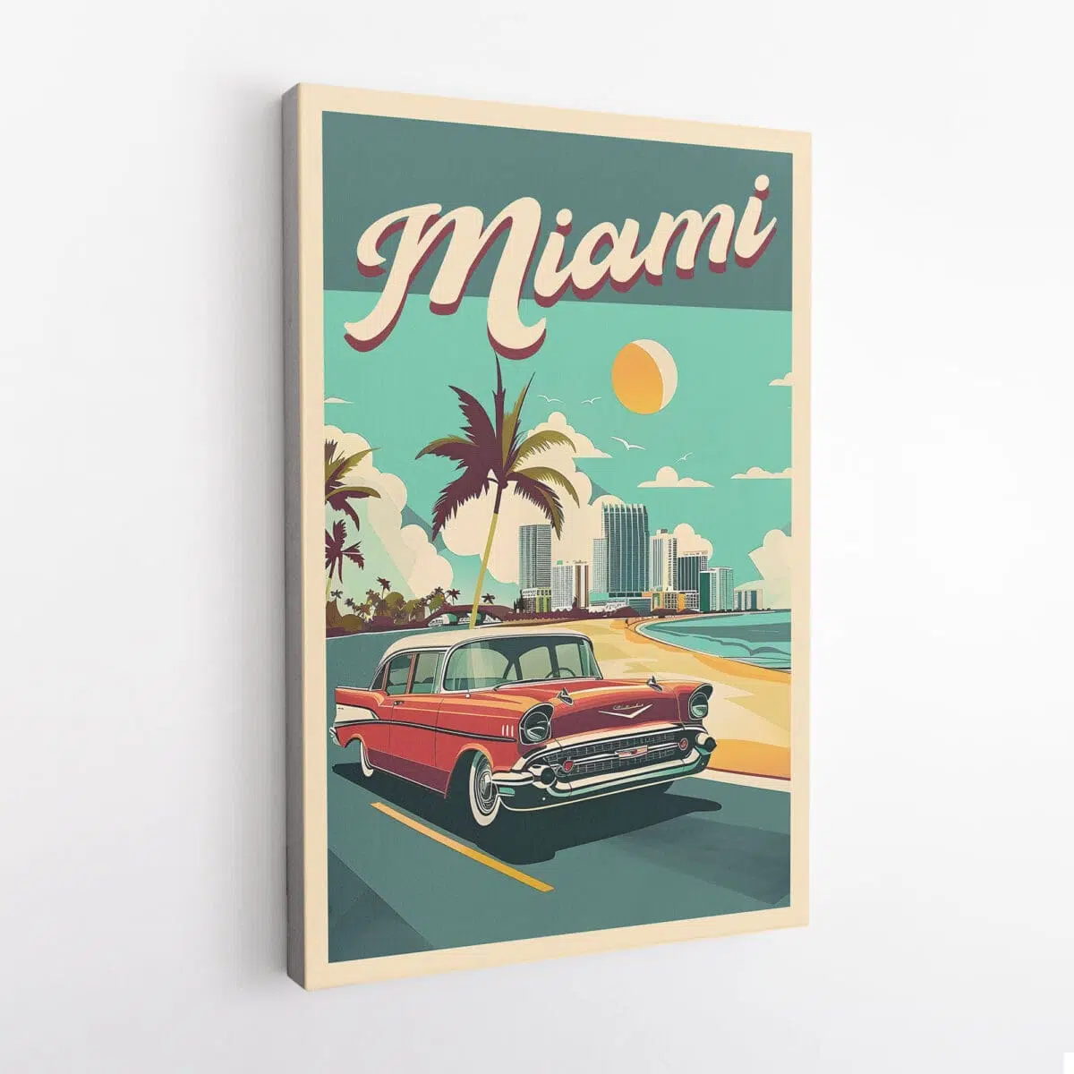 Miami Retro Revival Canvas UnitedWorldMemories