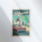 Miami Retro Revival Hanger Poster UnitedWorldMemories