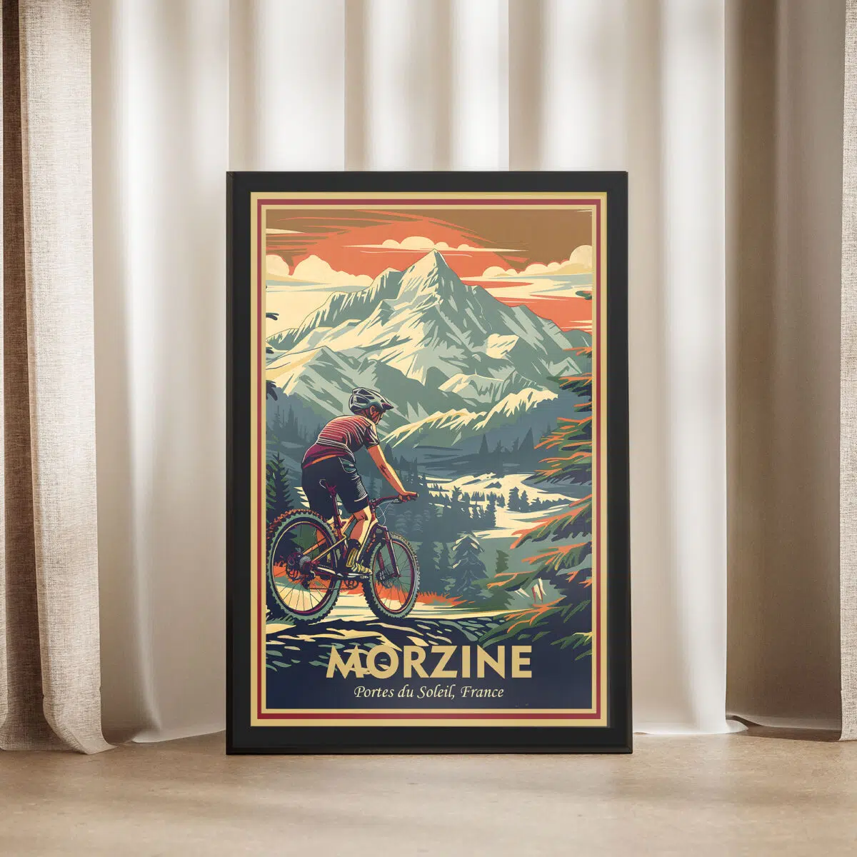 Morzine Bike Park Alpine Adrenaline Framed Poster UnitedWorldMemories