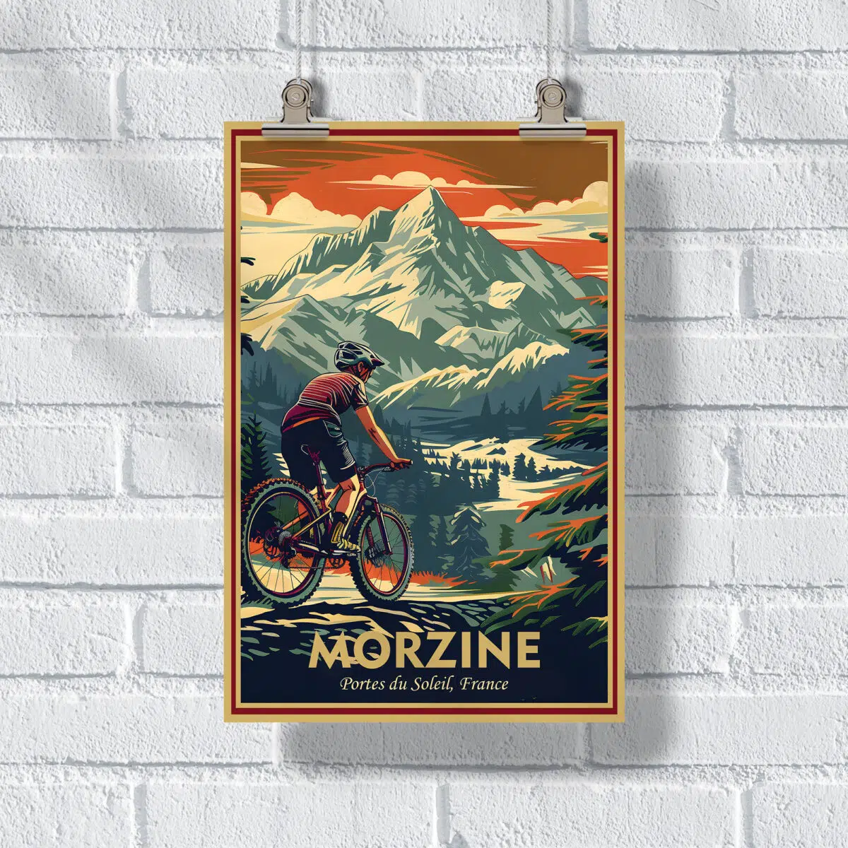 Morzine Bike Park Alpine Adrenaline Poster UnitedWorldMemories