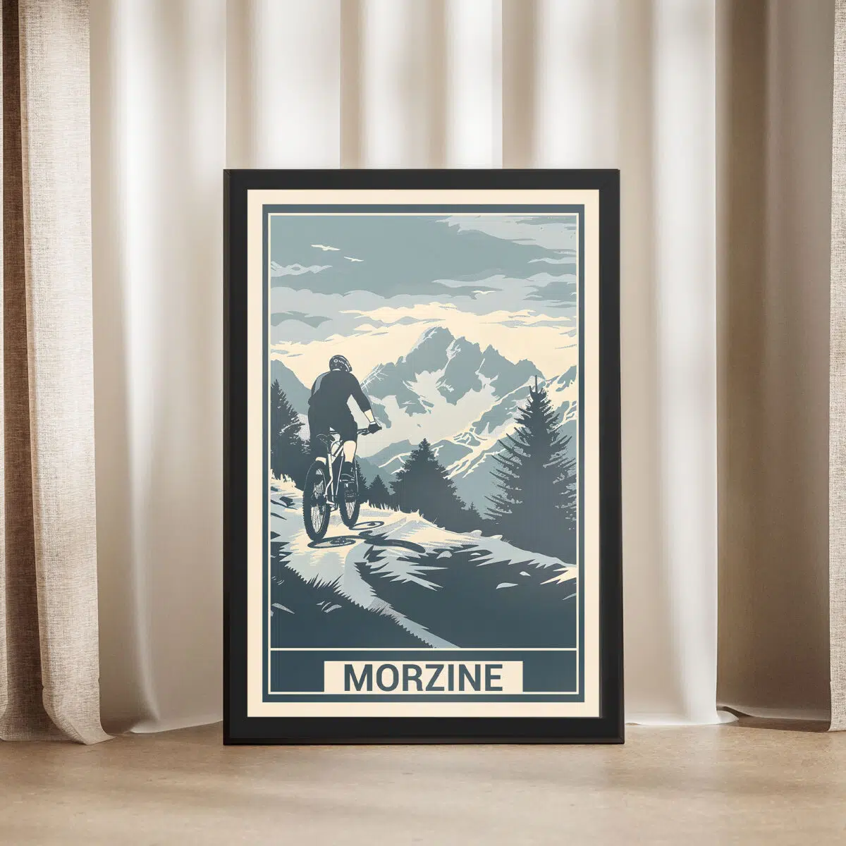 Morzine Bike Park Alpine Trails Framed Poster UnitedWorldMemories