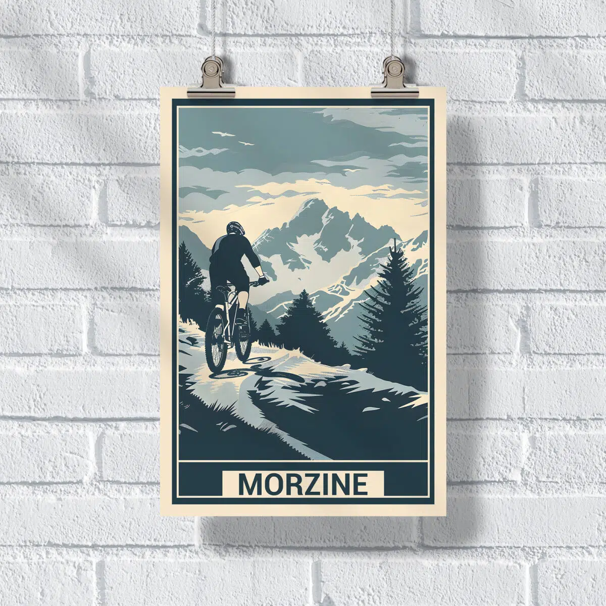 Morzine Bike Park Alpine Trails Poster UnitedWorldMemories