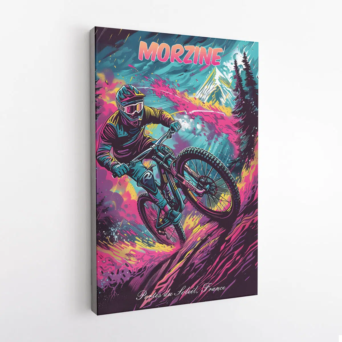 Morzine Bike Park Dynamic Descent Canvas UnitedWorldMemories