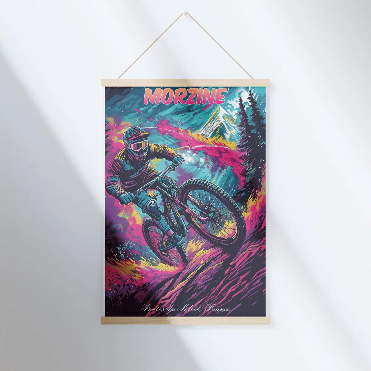 Morzine Bike Park Dynamic Descent Hanger Poster UnitedWorldMemories