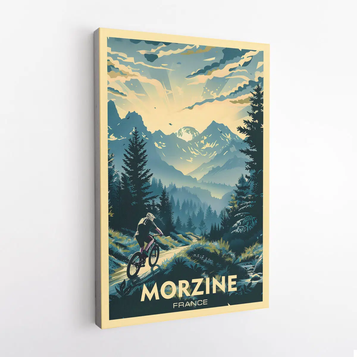 Morzine Bike Park Mountain Majesty Canvas UnitedWorldMemories