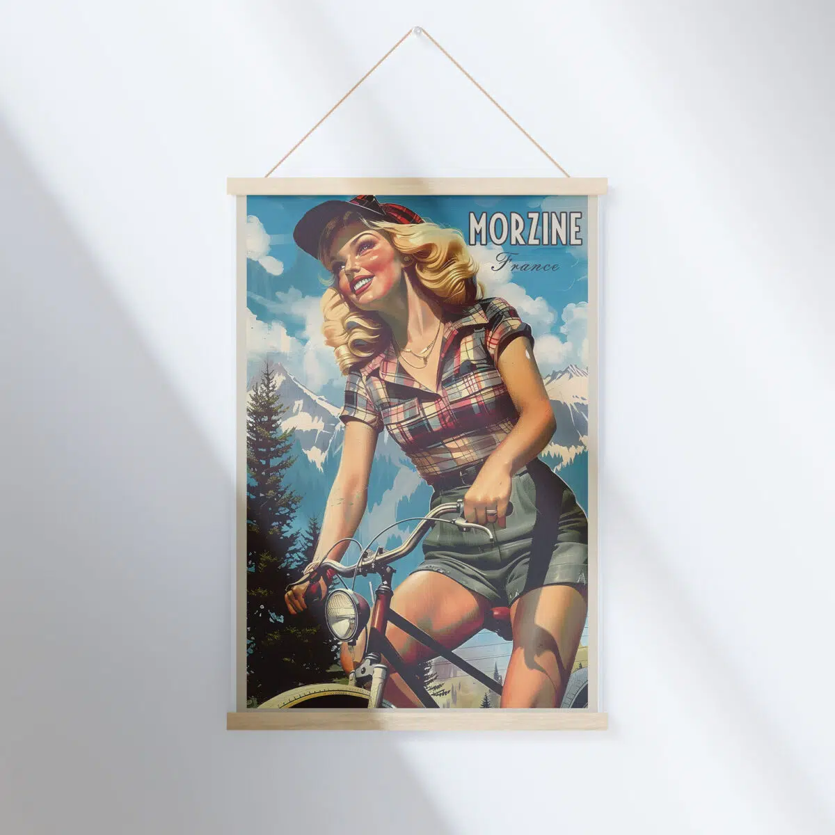 Morzine Bike Park Pin Up Biker Hanger Poster UnitedWorldMemories