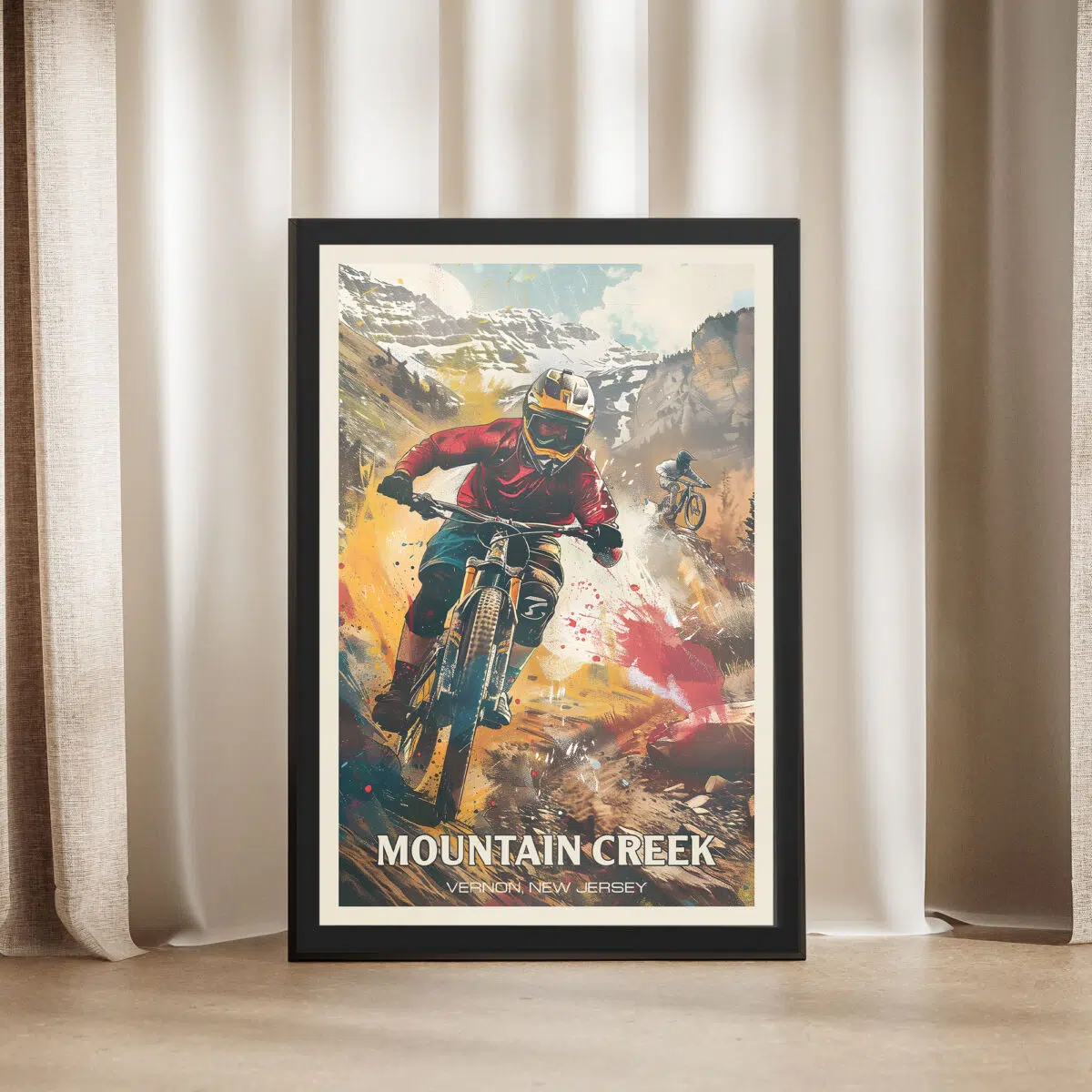 Mountain Creek Bike Park Extreme Framed Poster UnitedWorldMemories