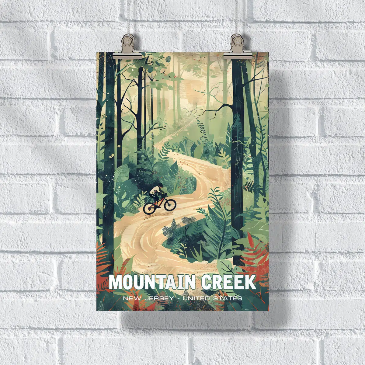 Mountain Creek Bike Park Woodland Adventure Poster UnitedWorldMemories