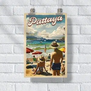 Pattaya Beach Relaxation Poster UnitedWorldMemories