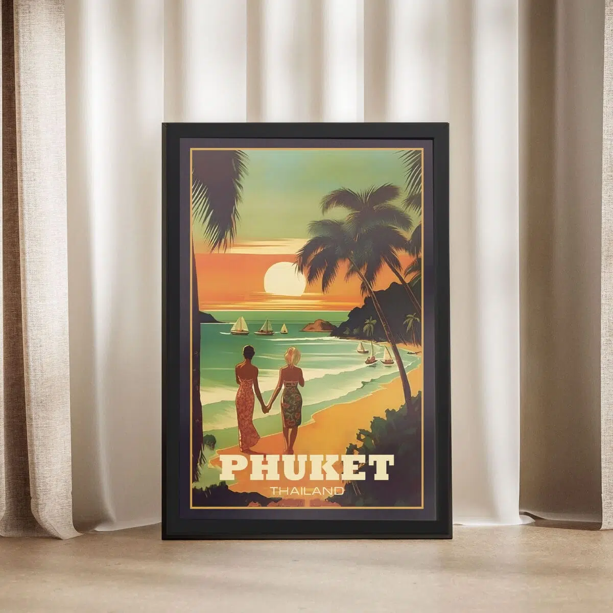 Phuket Sunset Framed Poster UnitedWorldMemories