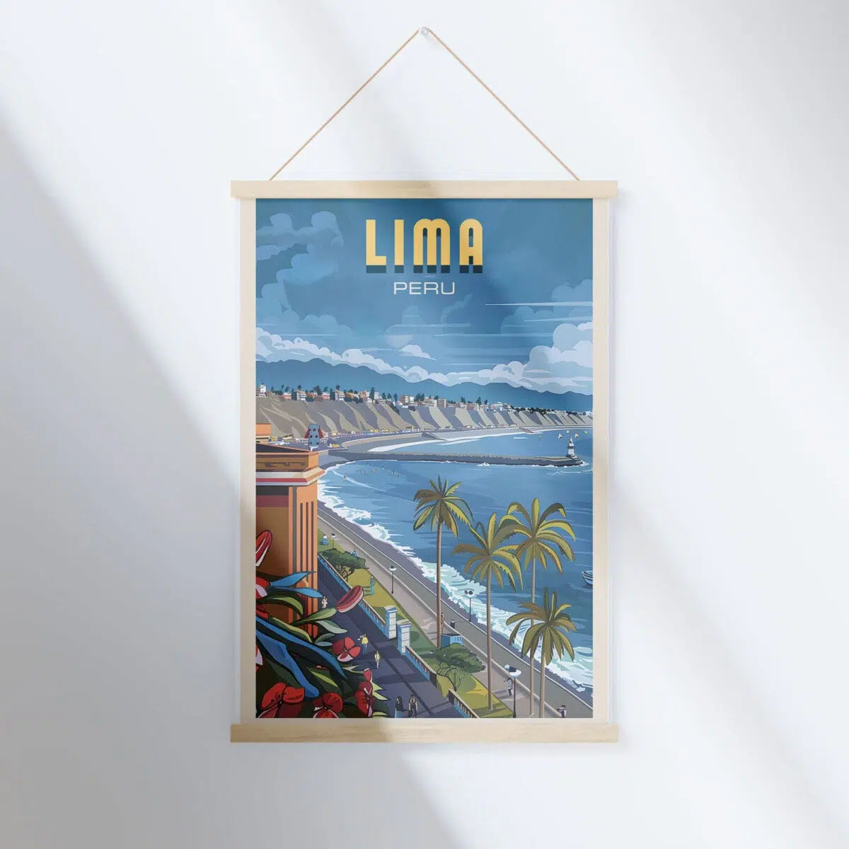 Lima Colorful Miraflores Hanger Poster UnitedWorldMemories