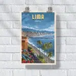 Lima Colorful Miraflores Poster UnitedWorldMemories