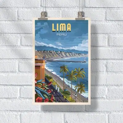 Lima Colorful Miraflores Poster UnitedWorldMemories