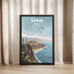 Lima Paraglider Framed Poster UnitedWorldMemories