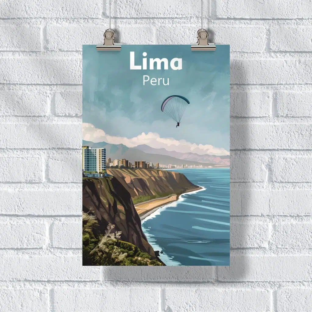 Lima Paraglider Poster UnitedWorldMemories