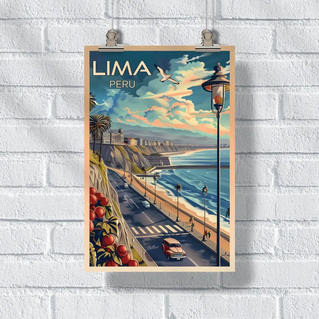 Lima Retro Miraflores Poster UnitedWorldMemories