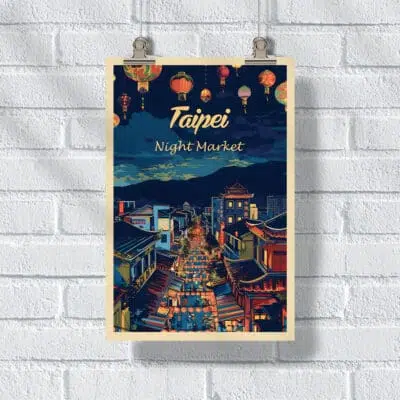 Taipei Night Market Poster UnitedWorldMemories