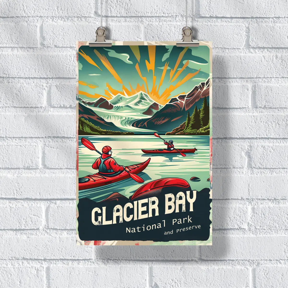 Glacier Bay National Park And Preserve Adventure Awaits Poster UnitedWorldMemories