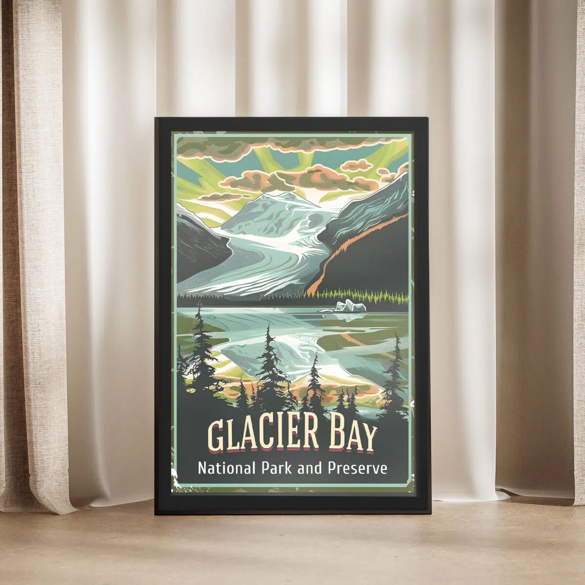 Glacier Bay National Park And Preserve Frozen Wonders Framed Poster UnitedWorldMemories