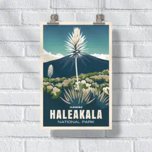 Haleakalā National Park Hawaiian Flora Poster UnitedWorldMemories