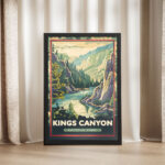 Kings Canyon National Park River Serenity Framed Poster UnitedWorldMemories