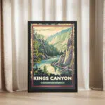 Kings Canyon National Park River Serenity Framed Poster UnitedWorldMemories