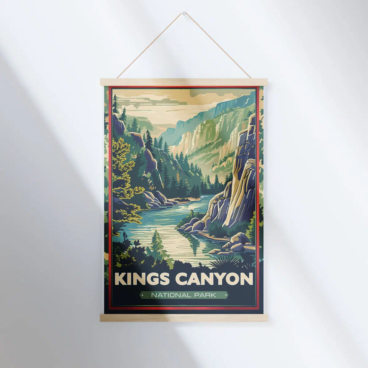 Kings Canyon National Park River Serenity Hanger Poster UnitedWorldMemories