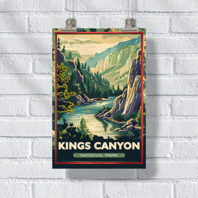 Kings Canyon National Park River Serenity Poster UnitedWorldMemories