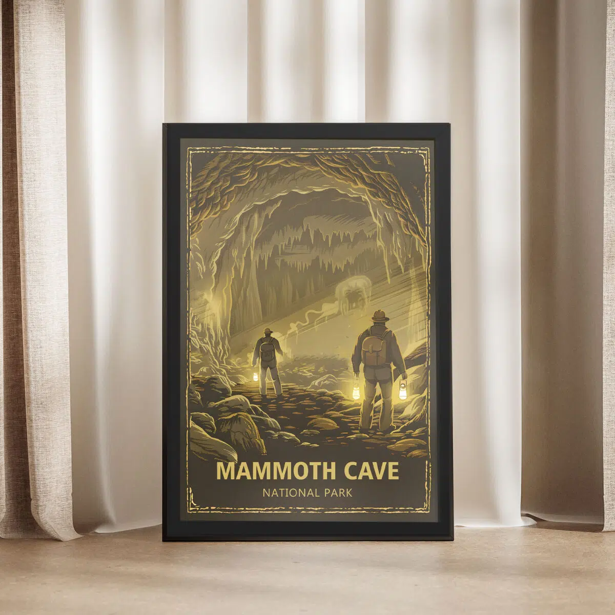 Mammoth Cave National Park Historic Exploration Framed Poster UnitedWorldMemories