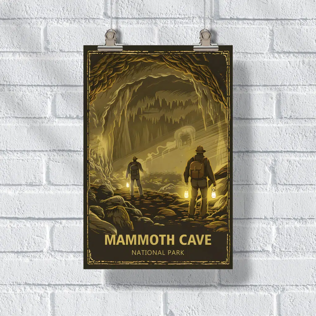 Mammoth Cave National Park Historic Exploration Poster UnitedWorldMemories