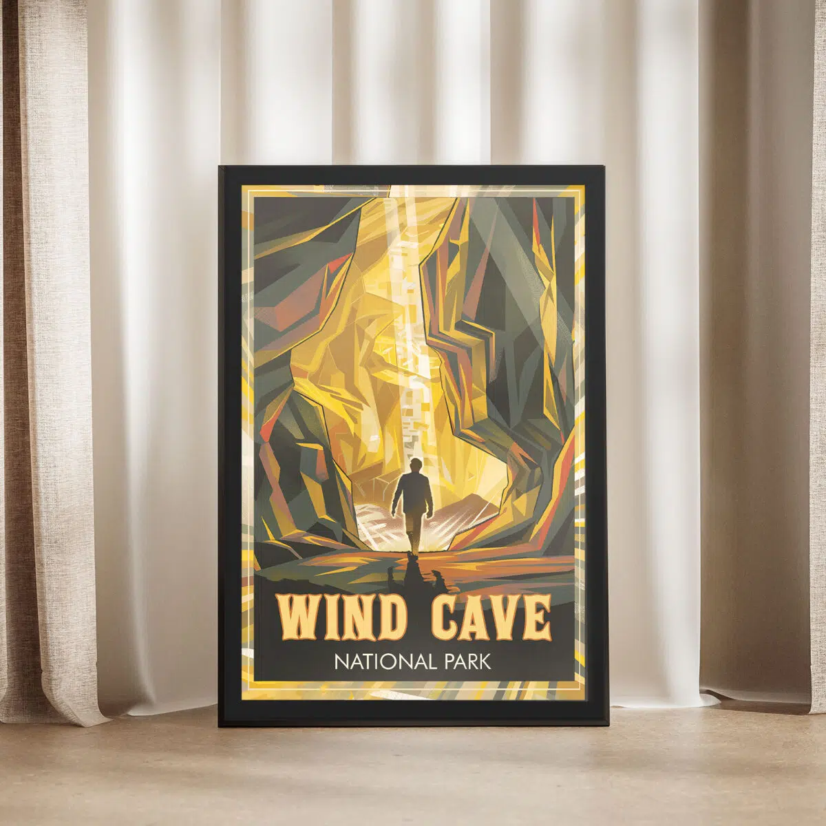 Wind Cave National Park Adventure Awaits Framed Poster UnitedWorldMemories