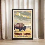 Wind Cave National Park Prairie Majesty Framed Poster UnitedWorldMemories