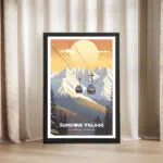 Banff Sunshine Village Gondola Adventure Framed Poster UnitedWorldMemories